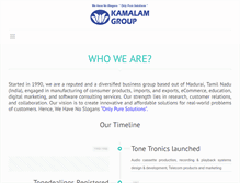 Tablet Screenshot of kamalamgroup.com